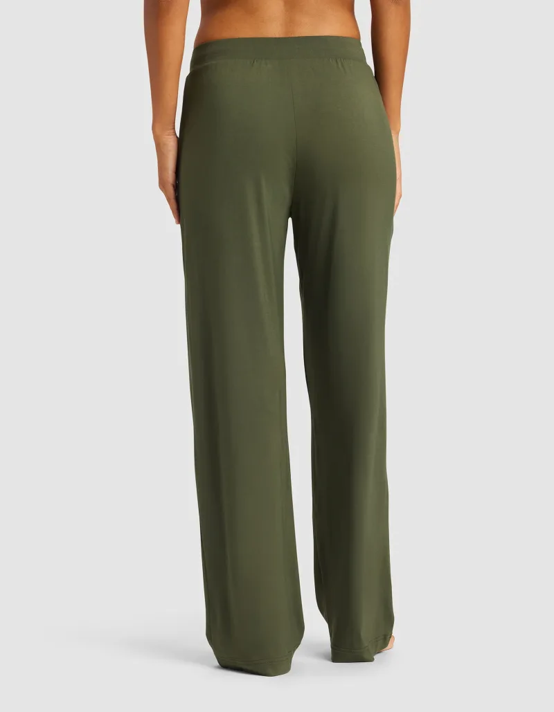 Pantalon en maille extensible en bambou pour femme
