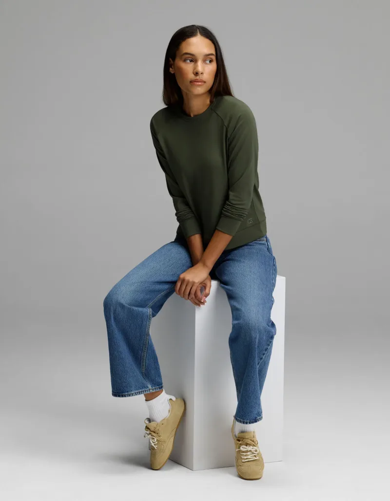 Women's Brushed Bamboo Pullover Crew
