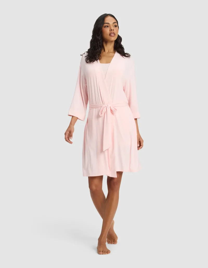 Women's Bamboo Stretch-Knit Kimono Robe