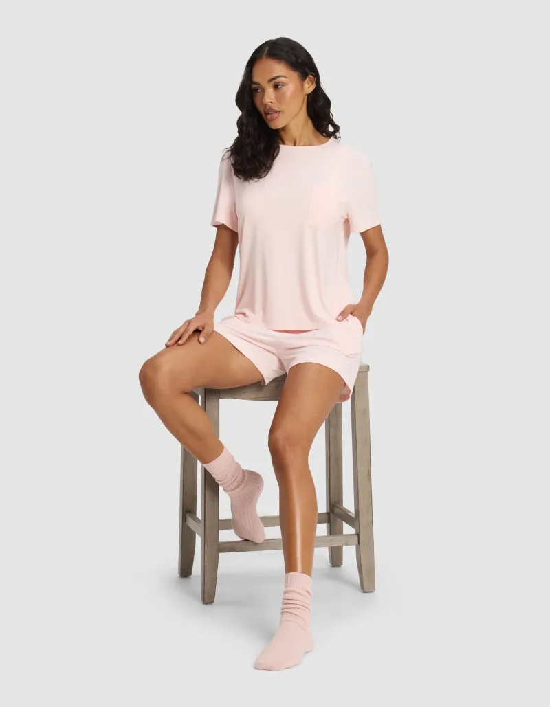 Damen Bamboo Stretch-Knit Lounge-T-Shirt