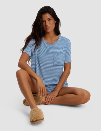 Damen Bamboo Stretch-Knit Lounge-T-Shirt