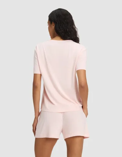 Damen Bamboo Stretch-Knit Lounge-T-Shirt